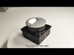 Aluminium Außen LED-Treppenlicht IP65 Runde Abdeckung Quadratische Hülle Wand Treppe
