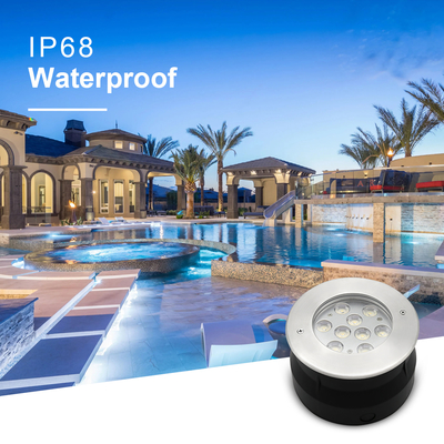 12V 24V LED Unterwasserlicht 9W 18W RGB Vollfarbe aus Edelstahl IP68 Lichter für Schwimmbad