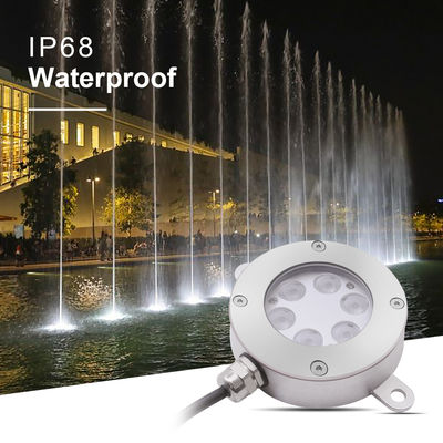 DMX512 Steuerbares LED-Brunnenlicht DC24V 12W 3000K aus Edelstahl IP68 für Landschaft unter Wasser
