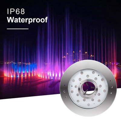 LED Fountain Light DMX512 Controllable DC24V Stainless Steel RGBW Color Changing For Landscape Underwater
