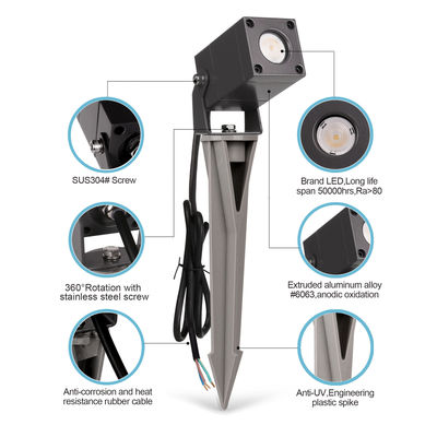 Quadratische Baum LED Garten Spot Light Wasserdicht IP65 Aluminium Außengraslampe Mit CE-Zertifizierung