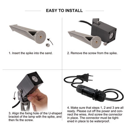 Quadratische Baum LED Garten Spot Light Wasserdicht IP65 Aluminium Außengraslampe Mit CE-Zertifizierung