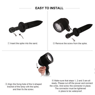 Anpassbarer Winkel LED Gartenlicht 2700k - 6500k IP65 Außenbaumlicht Projektor