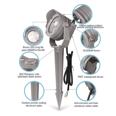 IP65 12V Gleichspannung Dimming Dekorativ LED Scheinwerfer Aluminium Outdoor Landschaftsleuchte