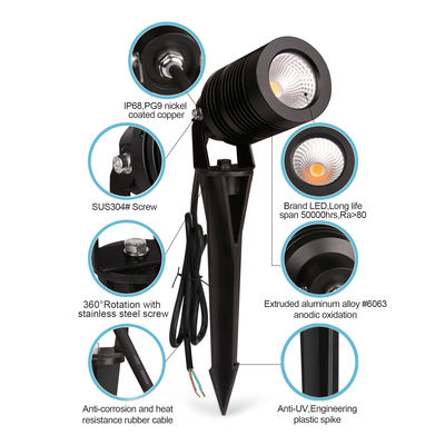 Wasserdichte LED Garten Spike Lichter Einstellbare Hof Weg Hof Spot Lampen
