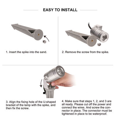 Wasserdicht IP65 Aluminium LED Gartenlicht Warme weiße Außenlicht