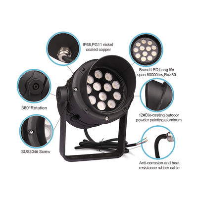 Hohe Helligkeit Runde Außen-RGB-LED-Strahler IP65 LED-Landschaftsbaum