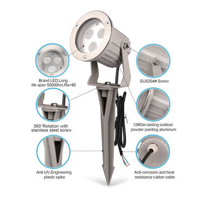 RGB Farbiges Landschaftsbild Außenbaum-Spot-Lichter Wasserdicht 9W Garten-LED-Floodlight