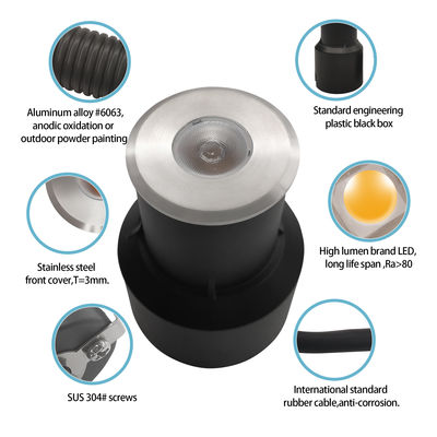 Mini IP67 Schrittlicht Wasserdichte Einfarbige Walk Over Lampe