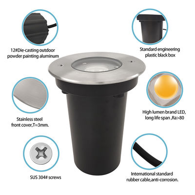 LED-Bodenbeleuchtung für den Außenbereich, IP65, 6 W, CREE COB-LED, neues Design mit Wabenstruktur, 12 VDC Niederspannung