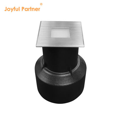 IP67 LED-Bodenbeleuchtung 1W 2W 3W Eingebaute Quadratform SS-Abdeckung Frostglas ohne Linse