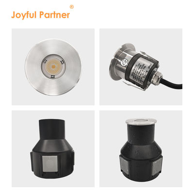 IP67 unterirdisches Licht Niederspannung 1W 3W 3000K DC24v Runde Quadratform mit Edelstahl-Vorderdeckel