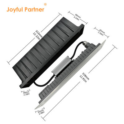 Lineare LED-Eingangslicht 12W DMX512 Edelstahl Frontdeckel Boden eingebettet
