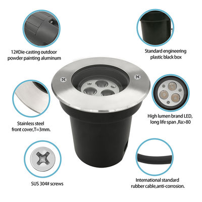 3W 6W 9W Garten LED Untergrundlicht RGB Farbwechseln Einbauleuchten