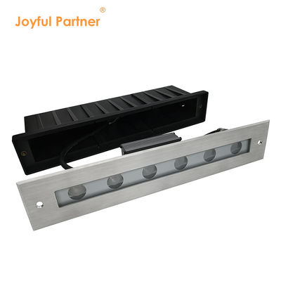 IP67 Wasserdichtes Liniäres Eingebautes Licht SS Deckel Warmes Weiß 12W DMX512 Edelstahl Frontdeckel