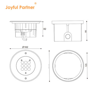 Wasserdichtes Inground Uplight Aluminium Gehäuse 3500K Warm Weiß DIA162MM 2 Jahre Garantie