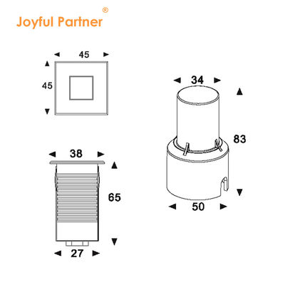 Edelstahl eingebettete kleine Deckbeleuchtung 1W 2W 3W LED-Untergrundlampen