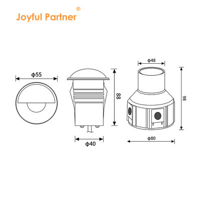 Untergrundleuchte mit eingeschlossener LED-Lampe