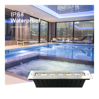 Unterwasser-Linienlicht 316 aus Edelstahl DMX 512 RGB 12W DC24V Asymmetrische Linse RGB3IN1