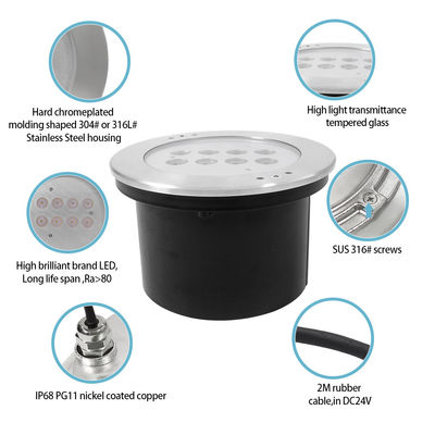 316 Edelstahl RGBW Unterwasserlicht 4 In 1 40W DC24V LED Schwimmbadleuchten