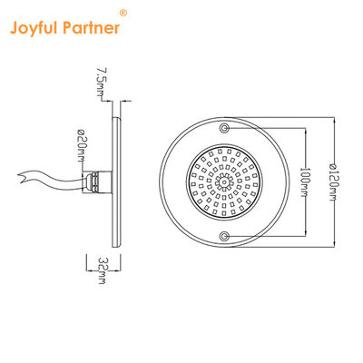 6W LED PAR56 Poollicht Ultra dünnes PC-Material Wand montiert für Schwimmbad