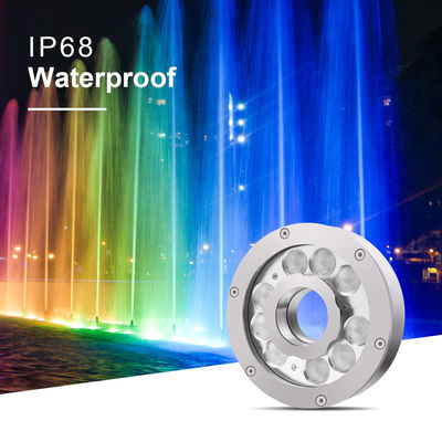18W RGB LED Brunnenpoolschein DMX Steuerung Wasserdicht IP68 Unterwasserlicht