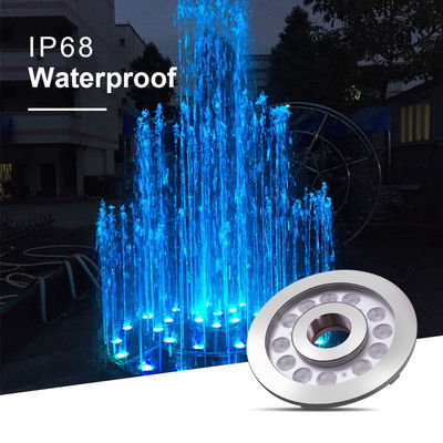 LED-Brunnenringleuchten IP68 24W Edelstahl Unterwasserleuchten