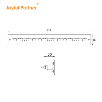 SS316L Unterwasser-Linearlicht 3000K 4000K 6000K IP68 LED Wandwaschlampe