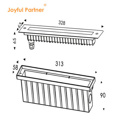 Schwimmbadlampen für den Außenbereich mit geringer Spannung IP68 6W Unterwasser-Linienlicht