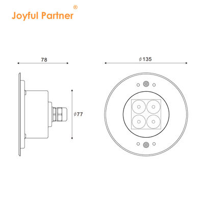 LED-Schwimmbad Unterwasserlicht 316 aus Edelstahl 2700K - 6500K CEM genehmigt