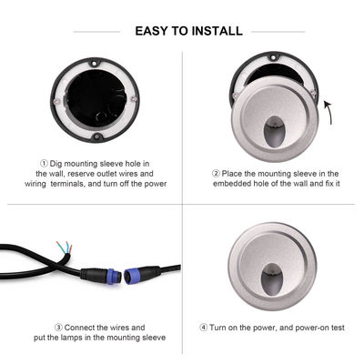 Außenleuchte aus LED-Wandleuchte IP65 Wasserdicht Aluminium-LED-Strahler für Treppen