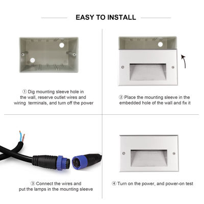 COB 8W Indoor Outdoor LED Step Light IP65 Wasserdichtes Projekt