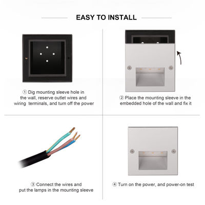 Hochspannungs-LED-Stufenleuchten IP65 Wasserdichte Außenwandleuchten