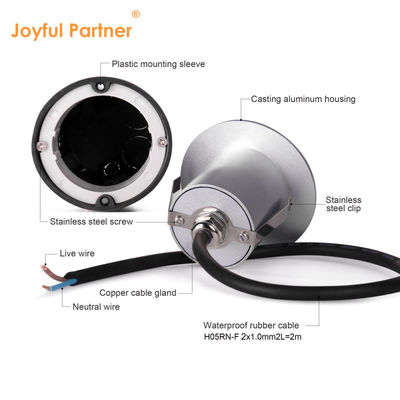 12VDC / 24VDC LED eingebettete Wandleuchte Mini IP65 eingebettete Treppenbeleuchtung