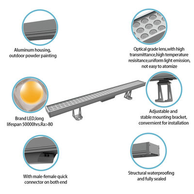 Commercial Rectangle LED Linear Downlight 108W 1000MM Fassade Wand Waschmaschine Licht