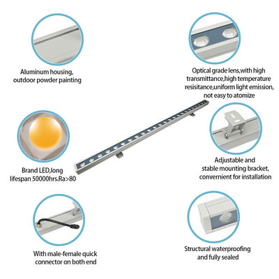 Lineare LED-Wandwaschlampe 9W IP65 LED-RGB-Spotlampen für Gebäudedekoration