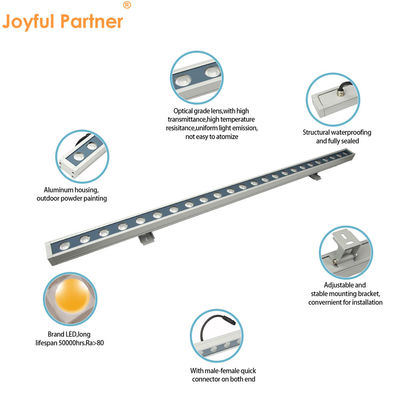 24W Rgbw LED Wandspüler Licht Linear 2700k - 6500k Wasserdicht für Gebäude