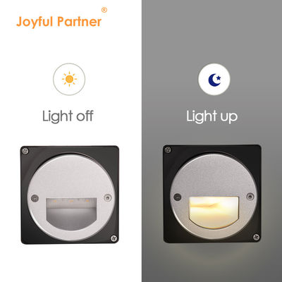 Aluminium Außen LED-Treppenlicht IP65 Runde Abdeckung Quadratische Hülle Wand Treppe