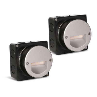 Aluminium Außen LED-Treppenlicht IP65 Runde Abdeckung Quadratische Hülle Wand Treppe