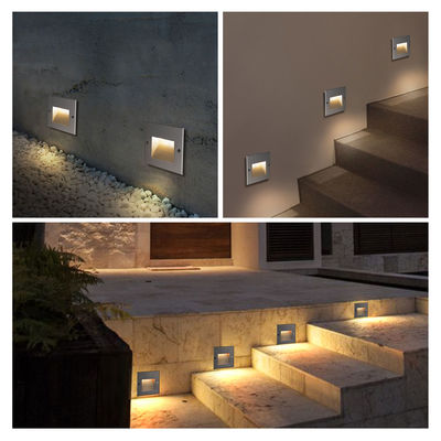 Quadratische Aluminium-LED-Wandleuchte IP65 Seitentreppe LED-Treppenleuchten