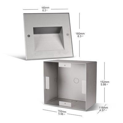 6W COB Einbaustufenwandleuchten IP65 für den Korridor LED-Wand-Ecklicht