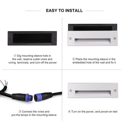 Rechteckig vergrabene LED-Wallpack-Leuchten 220VAC 5W warme weiße LED-Gängeleuchten