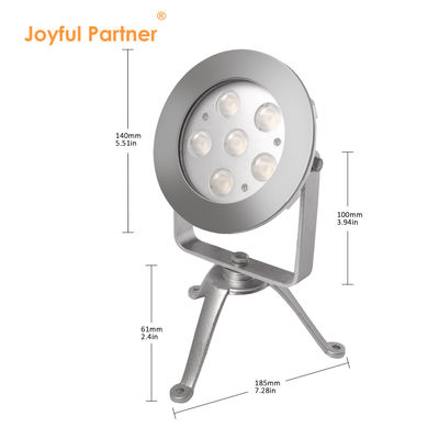 RGBW LED Unterwasserlicht 24V Gleichstrom aus Edelstahl 316 DMX512 Steuerung