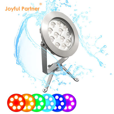 24V Gleichstrom RGB Schwimmbadlicht IP68 Edelstahl LED-Teichbrunnen