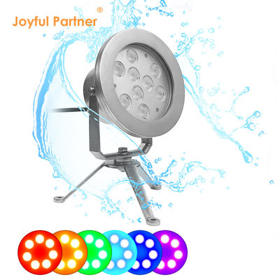Farbenfrohe RGBW Wasserbrunnen LED-Leuchten DMX Steuerung Edelstahl Unterwasserlicht
