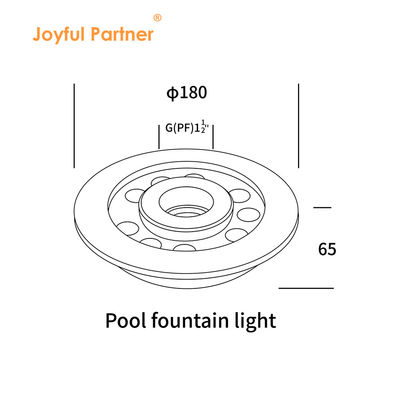 IP68 LED-Brunnenlicht 36W Edelstahl 3 In 1 RGB Unterwasserlicht