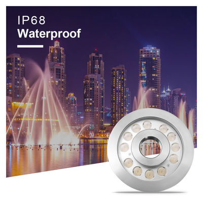 IP68 LED-Brunnenlicht 36W Edelstahl 3 In 1 RGB Unterwasserlicht