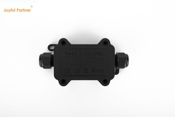 Schwarzer IP68 Schnellanschluss 24A 450VAC Wasserdichte Verbindungskiste 2 Pins