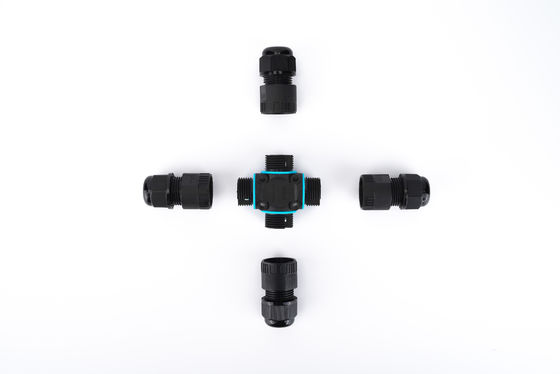 Wasserdichter Outdoor IP68 Schnellverbinder 4-Wege-Elektrokabelverbinder Einfache Installation