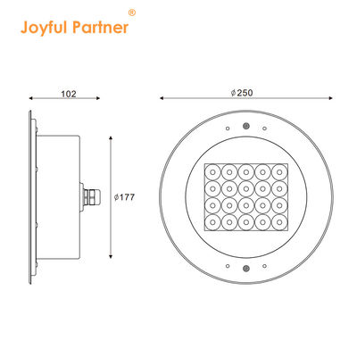 Schwimmbad Unterwasserlicht 20W IP68 316 Edelstahl mit DMX-Steuerung